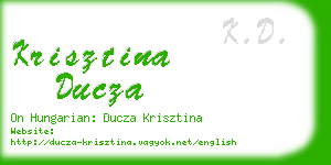 krisztina ducza business card